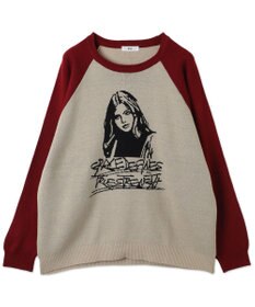 WEGO ラグランジャガードグラフィックプルオーバー