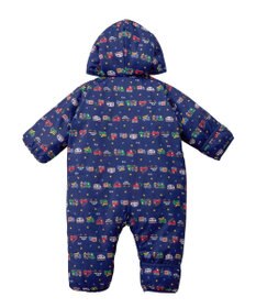 MIKI HOUSE HOT BISCUITS 【70-100cm】 裏ボアフリース 総柄ジャンプスーツ