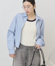 AMERICAN HOLIC ミニチェックショート丈シャツ