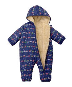 MIKI HOUSE HOT BISCUITS 【70-100cm】 裏ボアフリース 総柄ジャンプスーツ