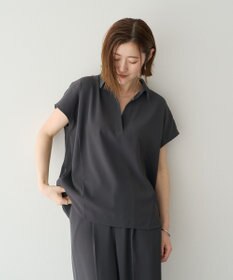 YECCA VECCA 【接触冷感】COOLスキッパーブラウス