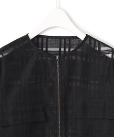 ICB 【洗える】シアードビーチェックブルゾン