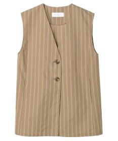 Green Parks 綿麻混シングルミディ丈ベスト