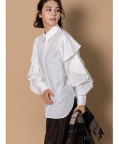 Te chichi 【泉 里香さん着用・Oggi.jp10/23掲載】ラッフルスリーブシャツ