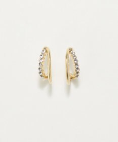 Phoebe 〈アレルギー対応〉ブリリアントダブルフープセラミックピアス　ゴールド