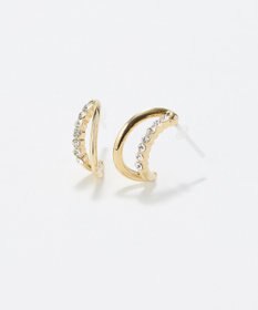 Phoebe 〈アレルギー対応〉ブリリアントダブルフープセラミックピアス　ゴールド