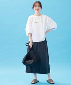 ANY L 【ウエストゴム】撥水ナイロンベイカースカート