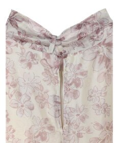 earth music&ecology フラワー柄シアーパフブラウス