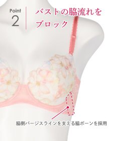 Wing ブラジャー 背中の段差をスムージング バストの脇流れをブロック 脇高設計(バック) 【後ろ姿きれいブラ】 ブラ KB2718 ウイング／ワコール