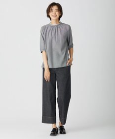 J.PRESS LADIES L 【洗える】 10oz Stretch Denim セミワイド パンツ