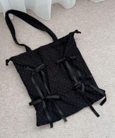 WEGO ドロストリボンギャザートート