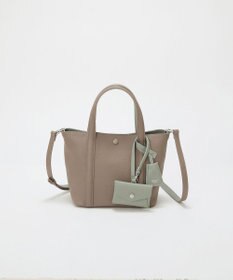 TOPKAPI 【Breath TOPKAPI】DUAL デュアル シュリンクレザー バイカラー トートバッグ チャーム付き