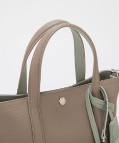 TOPKAPI 【Breath TOPKAPI】DUAL デュアル シュリンクレザー バイカラー トートバッグ チャーム付き