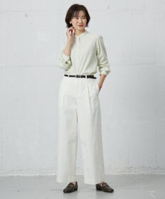 J.PRESS LADIES L 【洗える】BEZ VEGA バンドカラー ブラウス