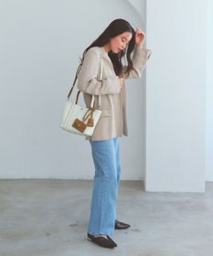 TOPKAPI 【Breath TOPKAPI】DUAL デュアル シュリンクレザー バイカラー トートバッグ チャーム付き