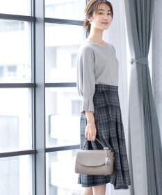 Tiaclasse 大人上品なウール調タックフレアスカート