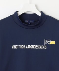 23区GOLF 【MEN/キングサイズ】フロントロゴ モックネックシャツ