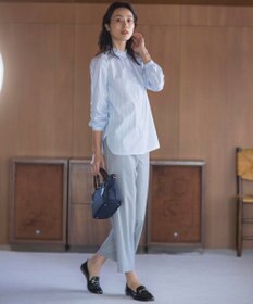 J.PRESS LADIES L 【洗える】シャークスキン セミワイド パンツ