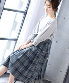 Tiaclasse 大人上品なウール調タックフレアスカート