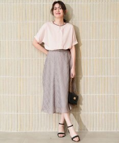 ANY SIS シアーチェック スカート