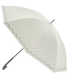 MOONBAT 晴雨兼用日傘 長傘 スカラ刺繍柄プリント／遮光 遮熱 UV