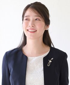 ANY SIS ドロップパール調 ブローチ