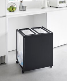 tower 目隠し分別ダストワゴン タワー 45L 2分別 ブラック