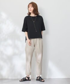 ANY L 【接触冷感/ウエストゴム/ストレッチ】クールタッチタックパンツ