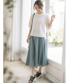 ANY SIS 【速乾・接触冷感】スムージーポリエステル フレアスカート