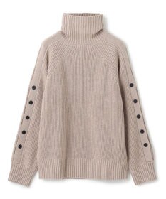 BEIGE， 【洗える】LEADER / ボタンディティールハイネックトップス