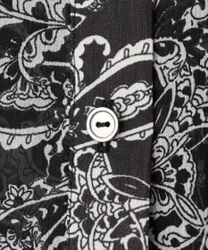 23区 L 【一部店舗限定/速乾性/洗える】モノトーンプリント ワンピース