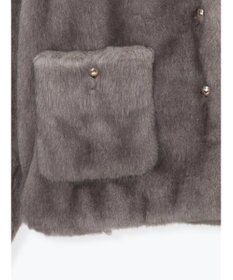 Te chichi グラデーションファーノーカラージャケット《2025winter catalog item》