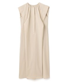 BEIGE， 【洗える/接触冷感/速乾/UVケア対応】BATEAU / フレンチスリーブAラインタックワンピース