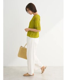 Green Parks 花柄メッシュニットプルオーバー