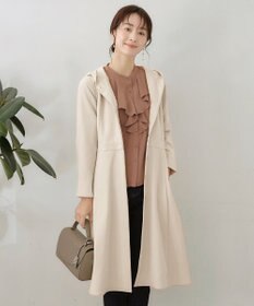 Tiaclasse L 【新色追加・洗える】フーデッドフレアコート