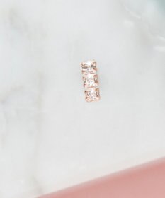 Phoebe 【K10】ストーンバーピアス(片耳)　ローズゴールド