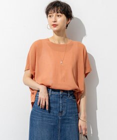 23区 【洗える】ライトシアー ハーフスリーブ ニット