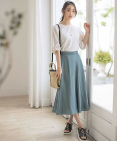 ANY SIS 【速乾・接触冷感】スムージーポリエステル フレアスカート