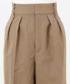 23区 【エステータ】ウールリネン タックワイドパンツ