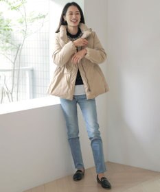 J.PRESS LADIES L 【洗える】ブラッシュドマルチポリ ショート ダウンコート