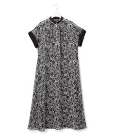 23区 L 【一部店舗限定/速乾性/洗える】モノトーンプリント ワンピース