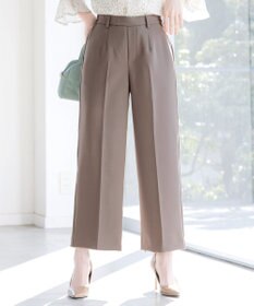 Tiaclasse L 【新色追加・洗える】センタープレスワイドパンツ