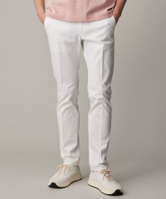 JOSEPH ABBOUD 【25SS・ウエストも伸びる！オーガニックコットン使用】ハイパワーオーガニックピケ パンツ ホワイト系