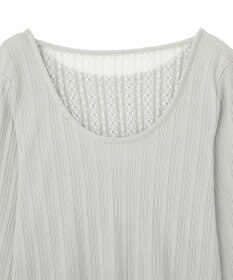 earth music&ecology ランダムチェーンリブバックレースプルオーバー