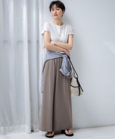 23区 【WEB&一部店舗限定/接触冷感/洗える】ツイストコットンプレーティング スカート