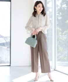 Tiaclasse L 【新色追加・洗える】センタープレスワイドパンツ