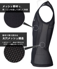 CW-X 【MEN】 CW-X 機能性トップス 【JYURYU TOP】 メッシュ ノースリーブ 肩が動かしやすくなる 運動時の疲労を軽減 ゴルフ 球技 マラソン JAO390 /ワコール