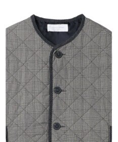 Green Parks キルティングノーカラーブルゾン