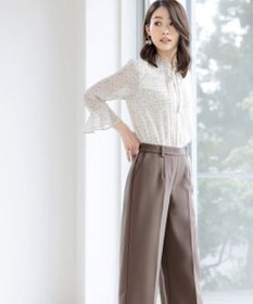 Tiaclasse L 【新色追加・洗える】センタープレスワイドパンツ