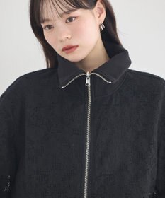 earth music&ecology 【WEB・一部店舗限定】レースリバーシブルブルゾン